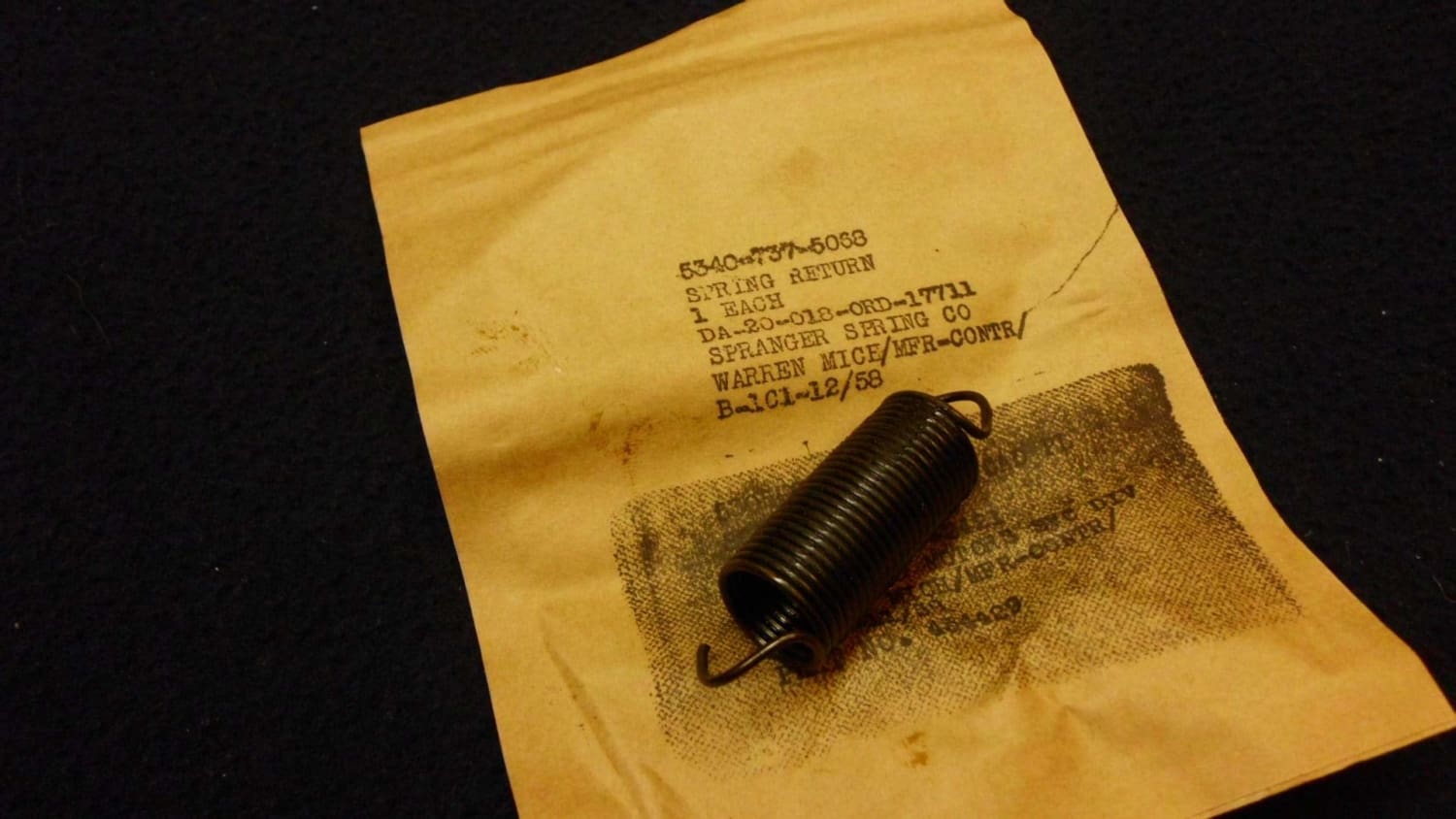 Spring Return Accelerator NOS in Package Quarter Ton & Military